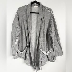 Krista Larson Duster Cardigan Jacket One Size Gray Lagenlook Artsy Fall.